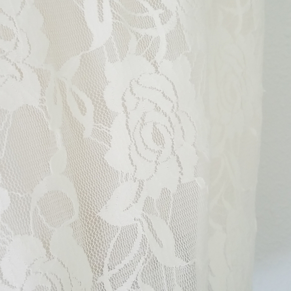 Fancy Qube Ivory Lace Embroidered Shift Dress - Picture 6 of 8